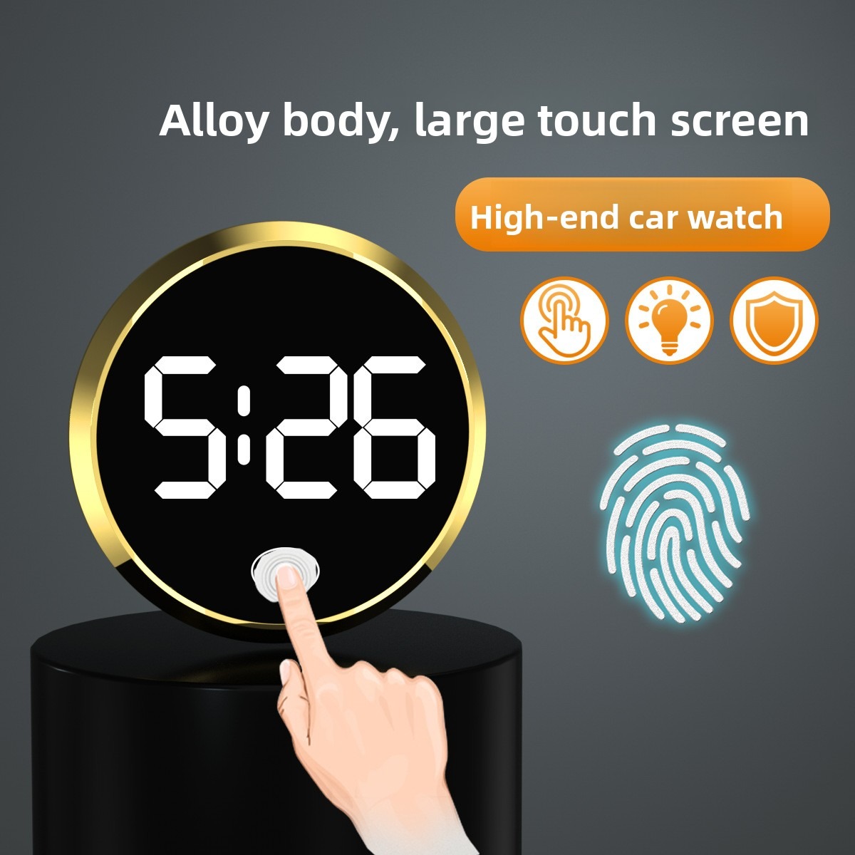 Luxury Watch Outlet - Luxury Car LED Clock Touch-Control Dashboard
