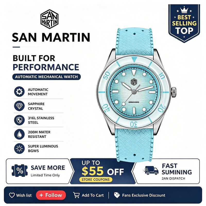 San Martin Model 32.5mm Women' - Guilloché Dial Watch review and price