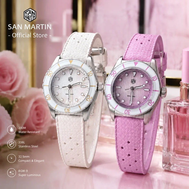 San Martin Model 32.5mm Women' - Guilloché Dial Watch review and price