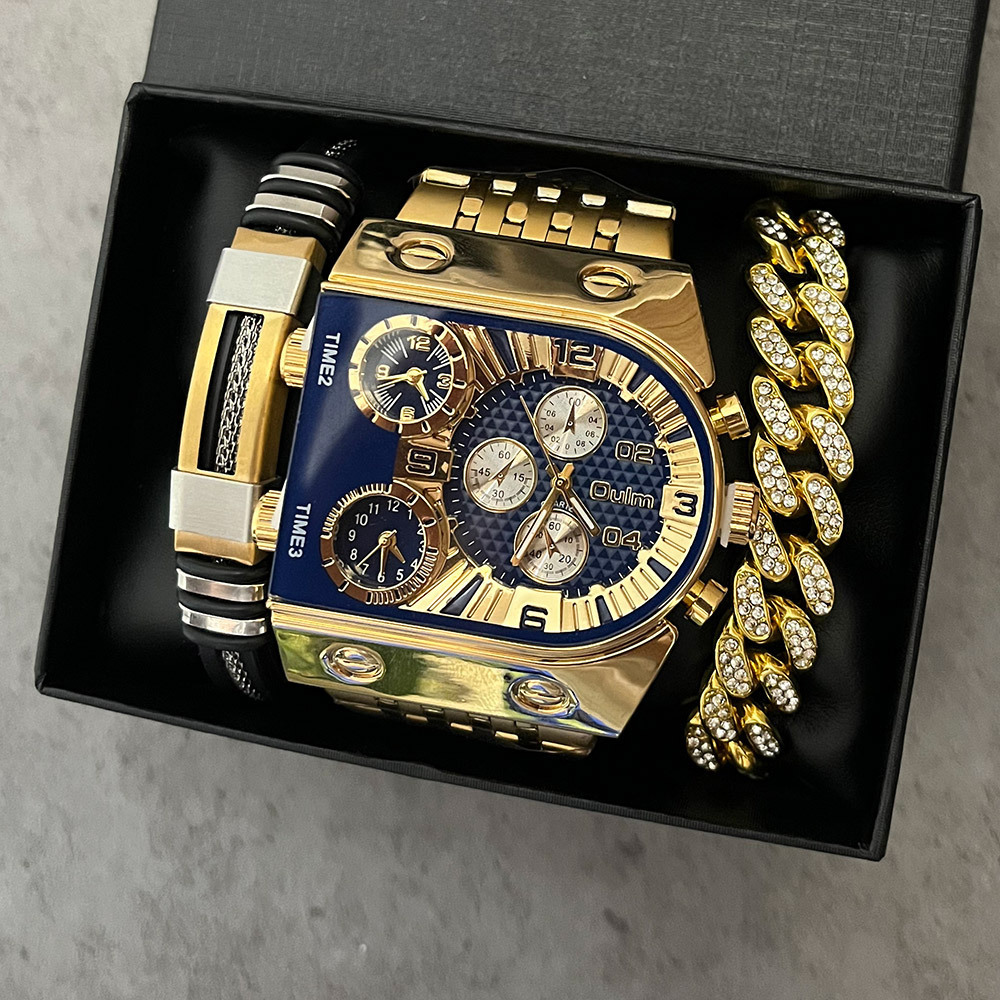 Men's luxury rectangular gold  - Luxury Watch Face review and price