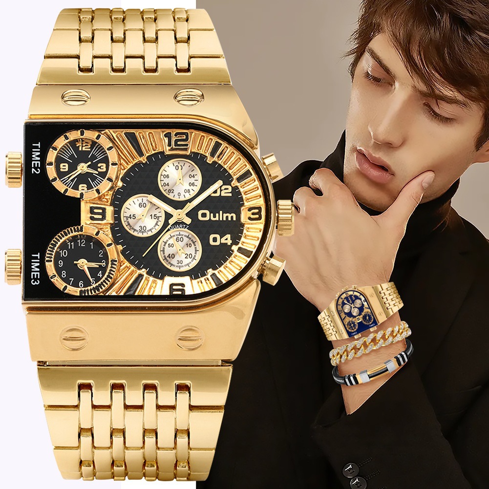 Men's luxury rectangular gold  - Luxury Watch Face review and price