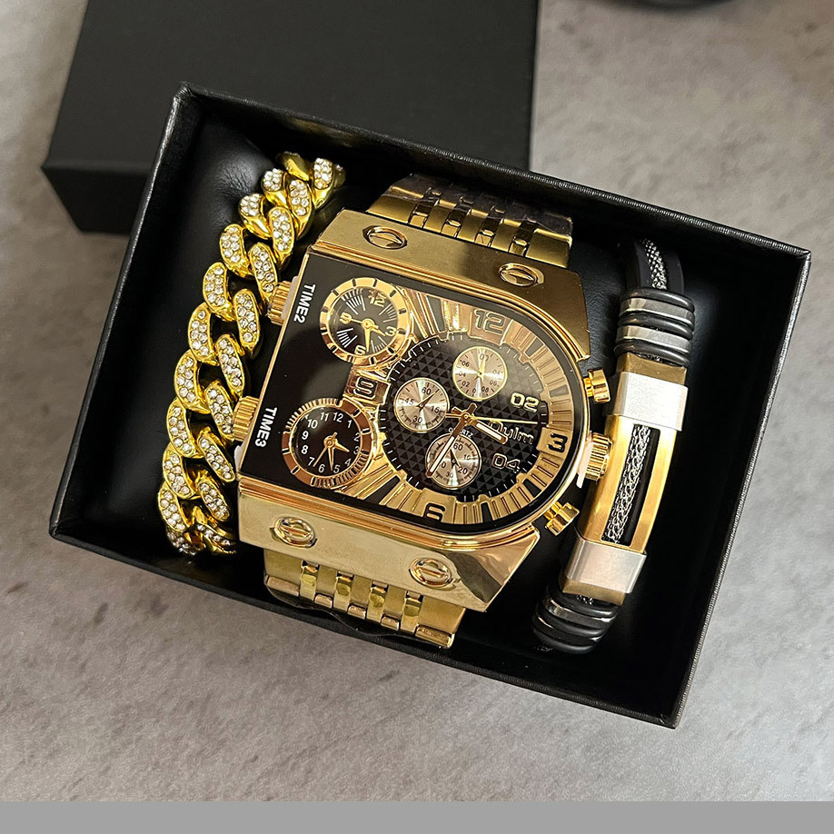 Men's luxury rectangular gold  - Luxury Watch Face review and price