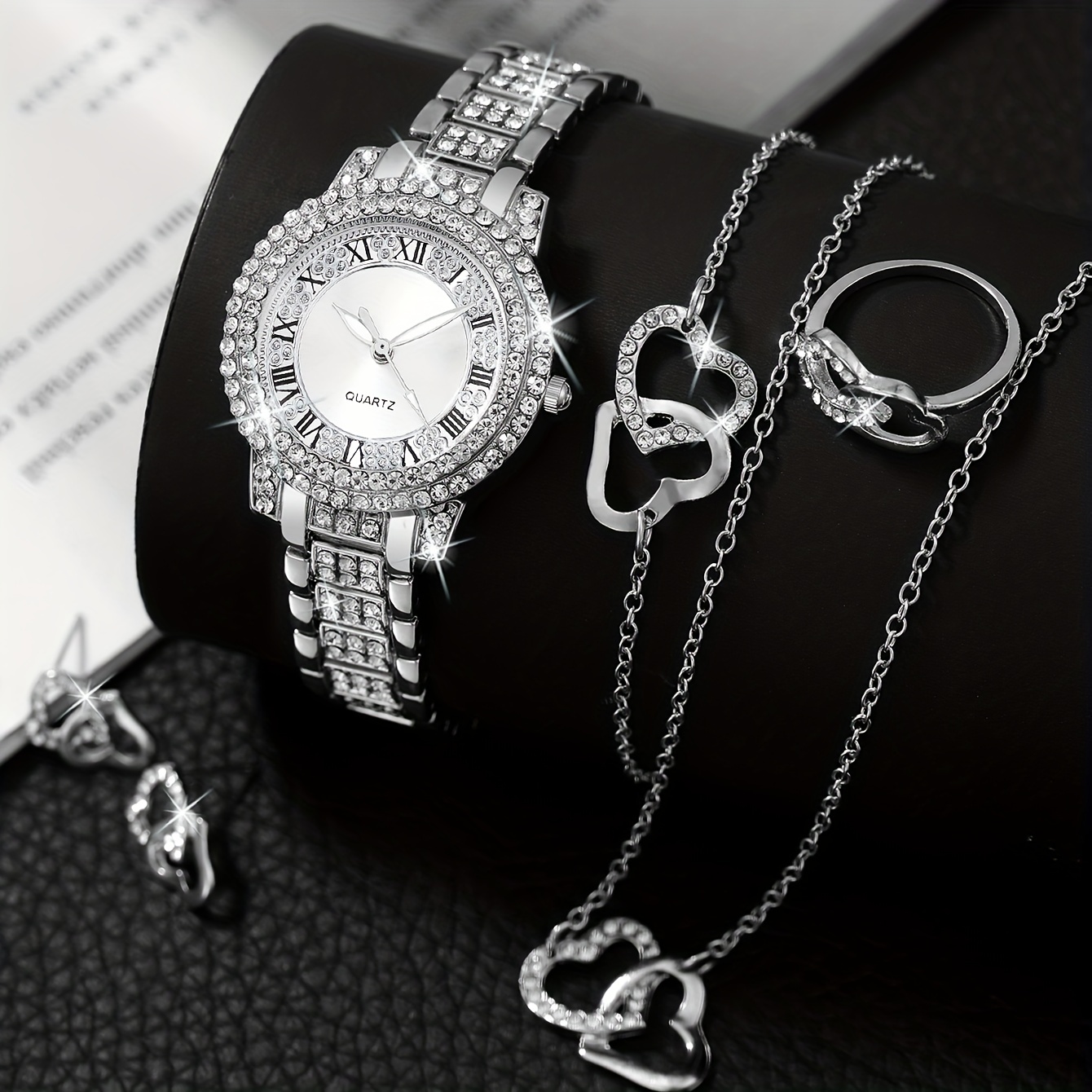 6pcs/set Women's Watch Luxury  - Luxury Watch Gift For Her review and price