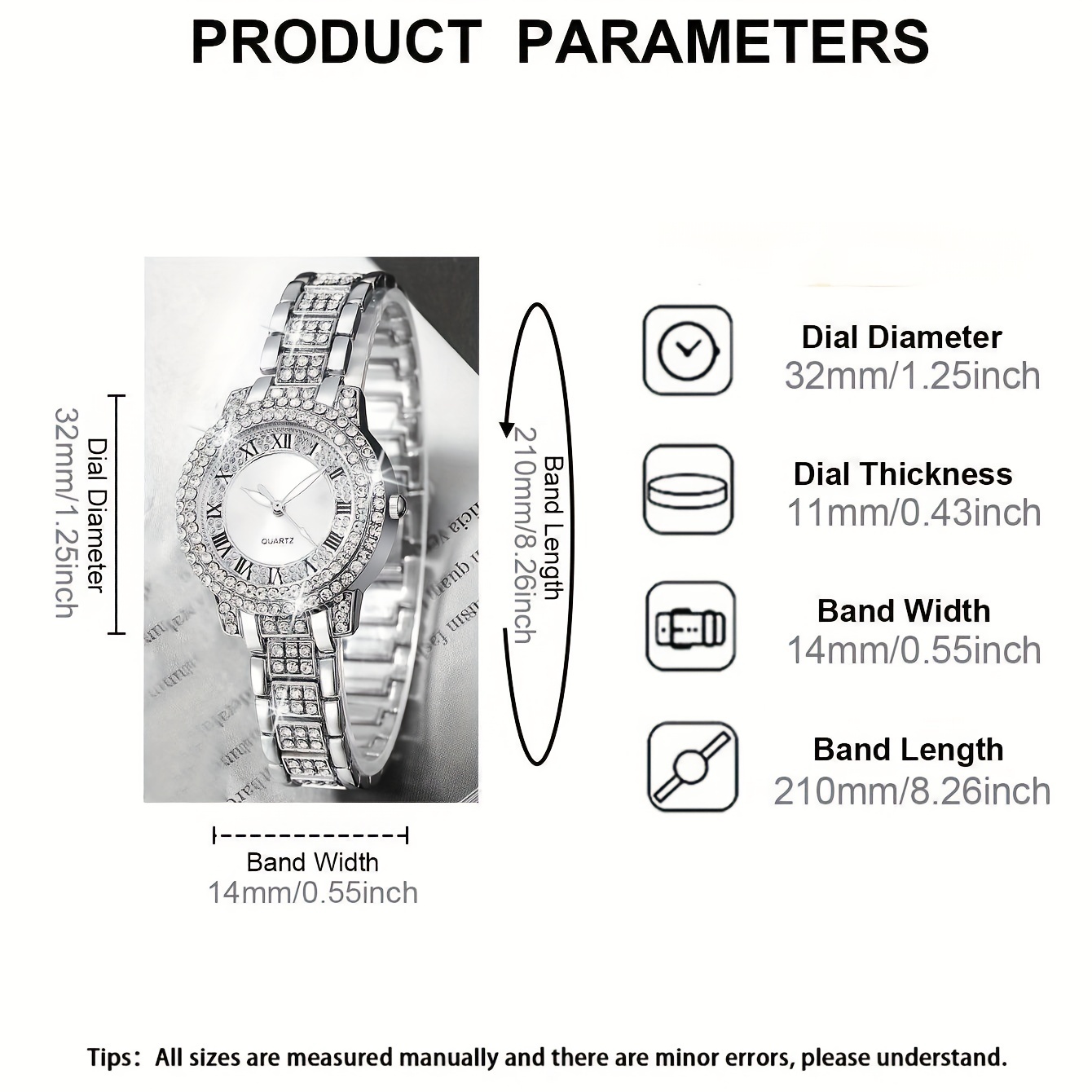 6pcs/set Women's Watch Luxury  - Luxury Watch Gift For Her review and price
