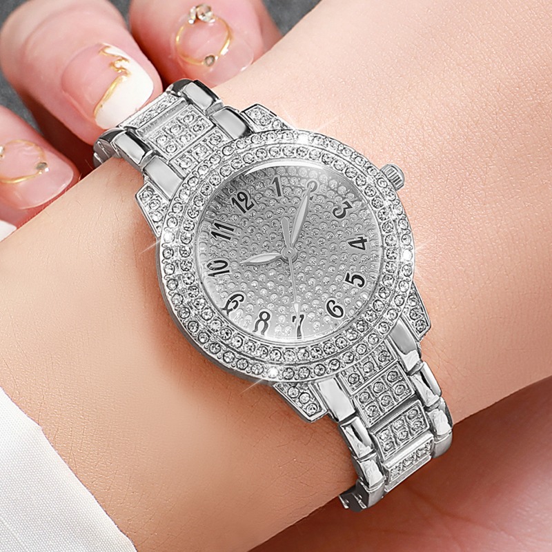 2PCS Luxury Diamond Women's Wa - Luxury Watch Arabic review and price