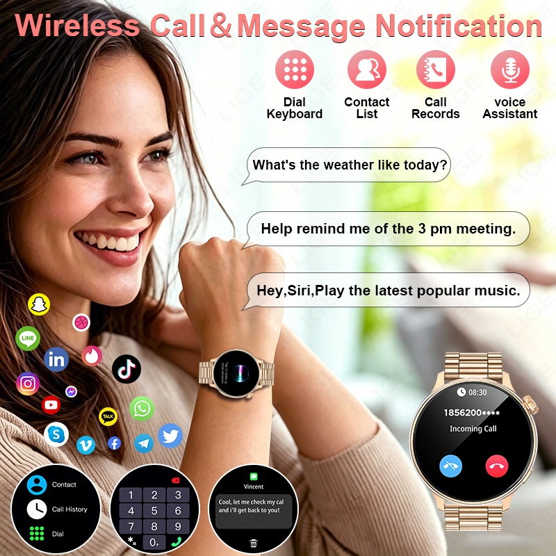 LIGE Luxury Women Smart Watch  - Luxury Watch On Wrist review and price