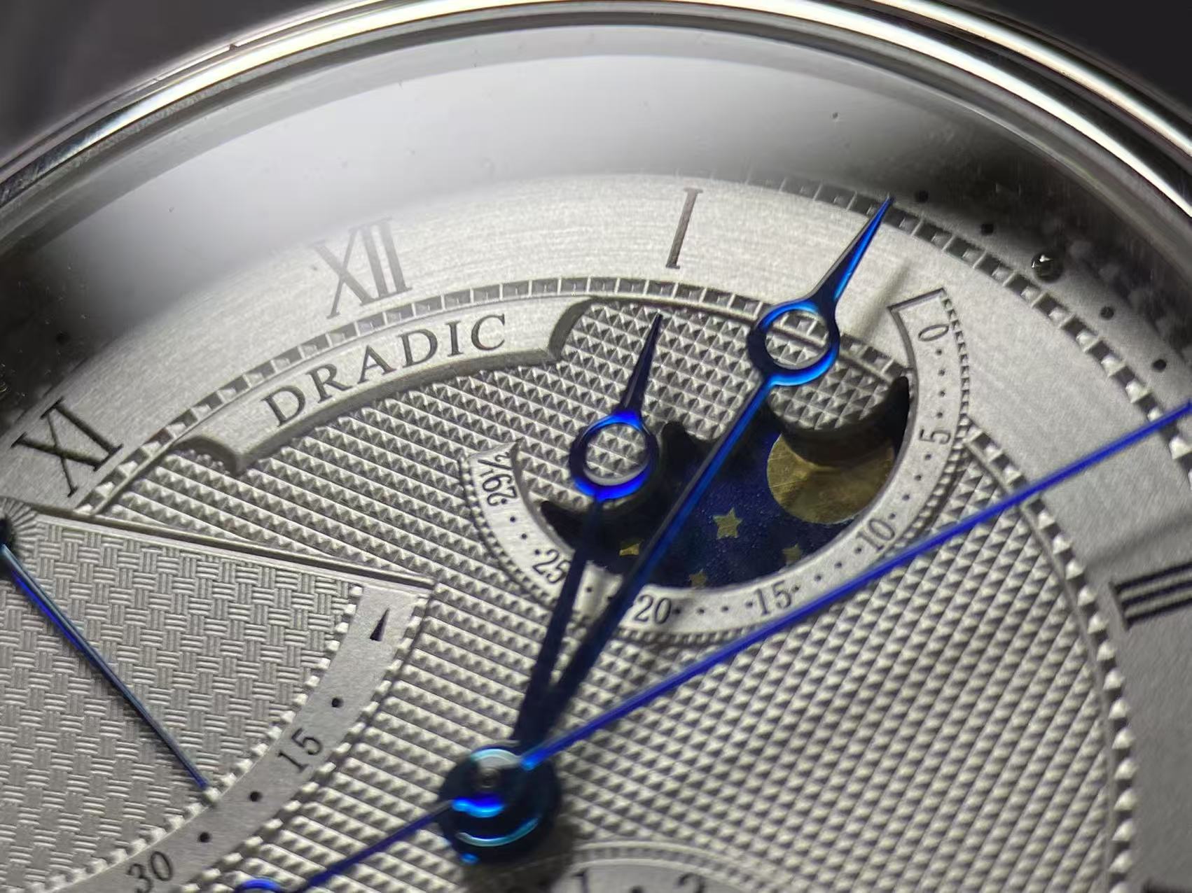 Luxury Moon Phase Power Reserv - Guilloché Dial Watch review and price