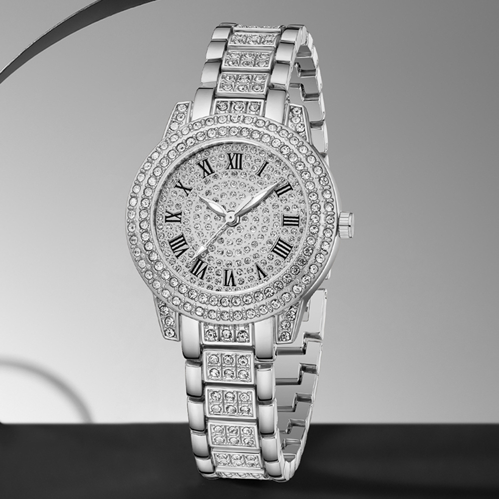 3PCS Silver Alloy Strap Women' - Luxury Watch Gift For Her review and price