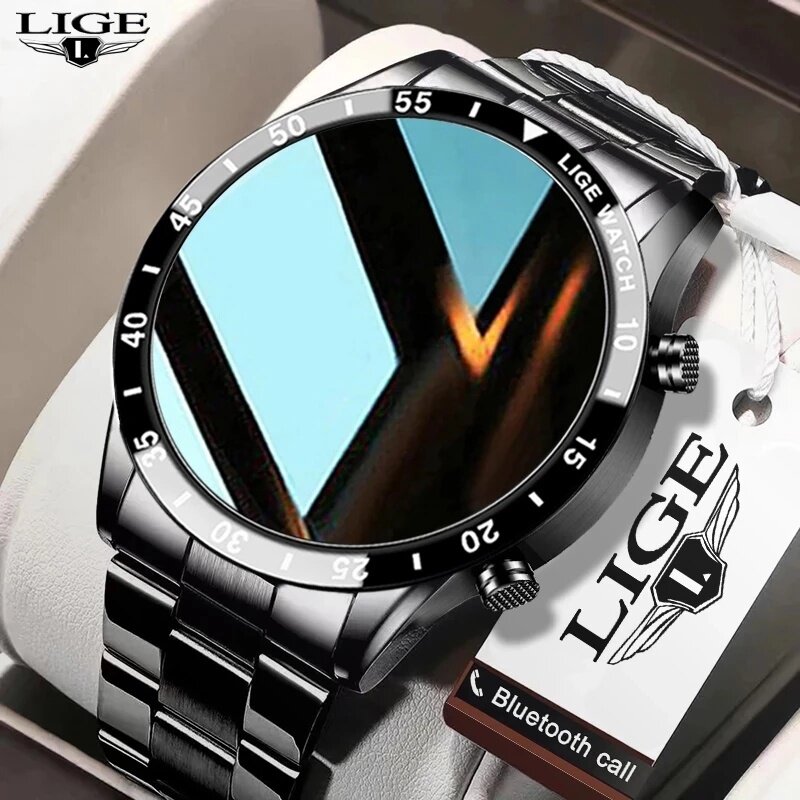 LIGE New Bluetooth Call Smart  - Luxury Watch Arabic review and price