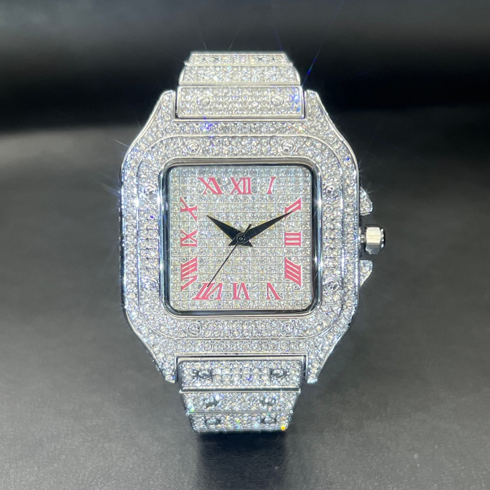 MISSFOX Iced Out Men Watch Squ - Luxury Watch Face review and price