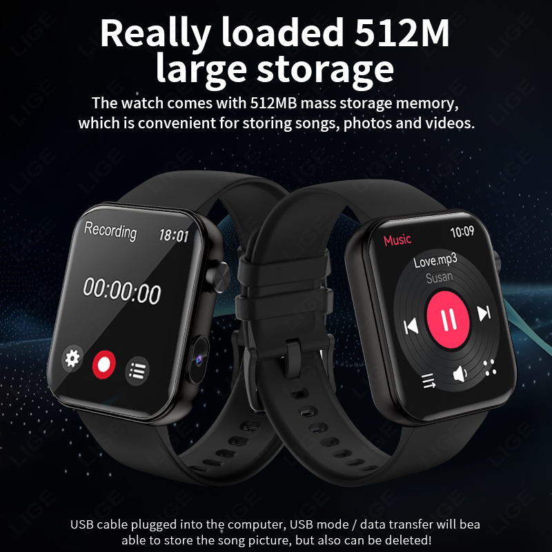 LIGE 512MB Camera Smartwatch 1 - Luxury Watch Makes review and price