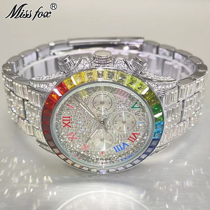 MISSFOX Luxury Iced Watch For  - Luxury Watch Exhibition review and price