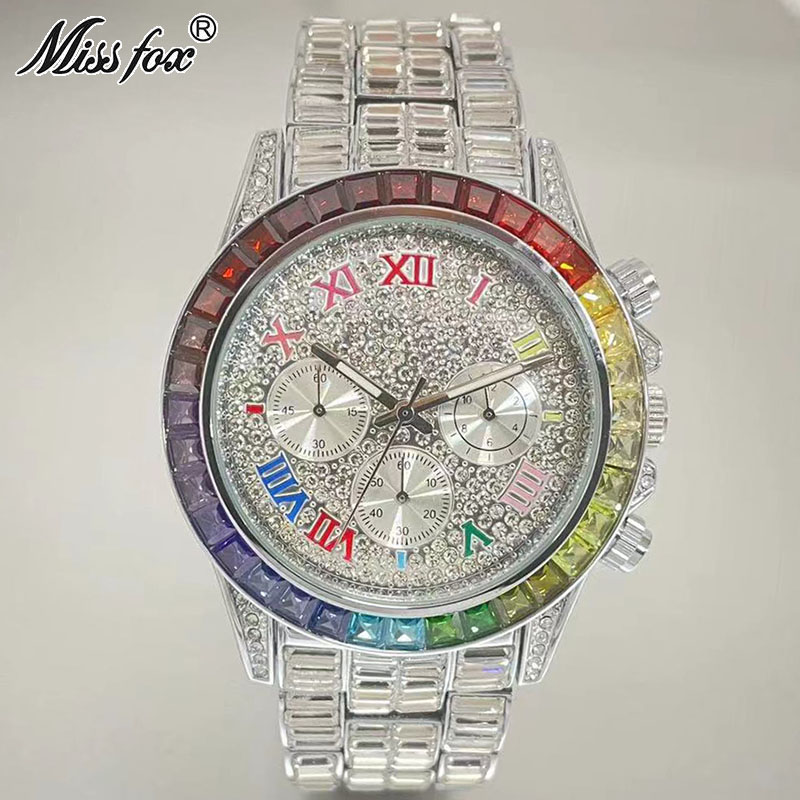 MISSFOX Luxury Iced Watch For  - Luxury Watch Exhibition review and price