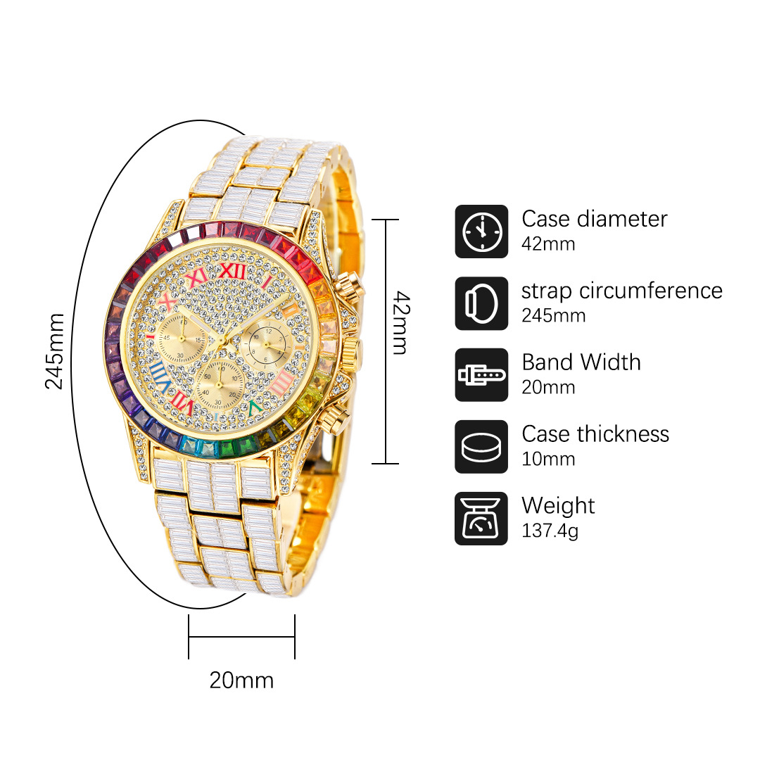 MISSFOX Luxury Iced Watch For  - Luxury Watch Exhibition review and price