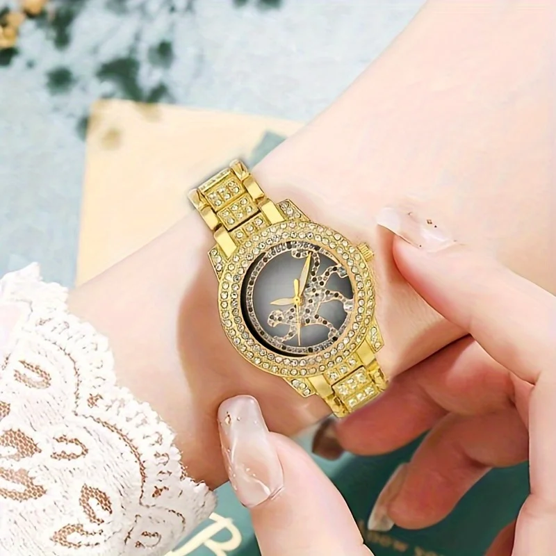 5pcs/set Women's Watch Cheetah - Luxury Watch Gift For Her review and price