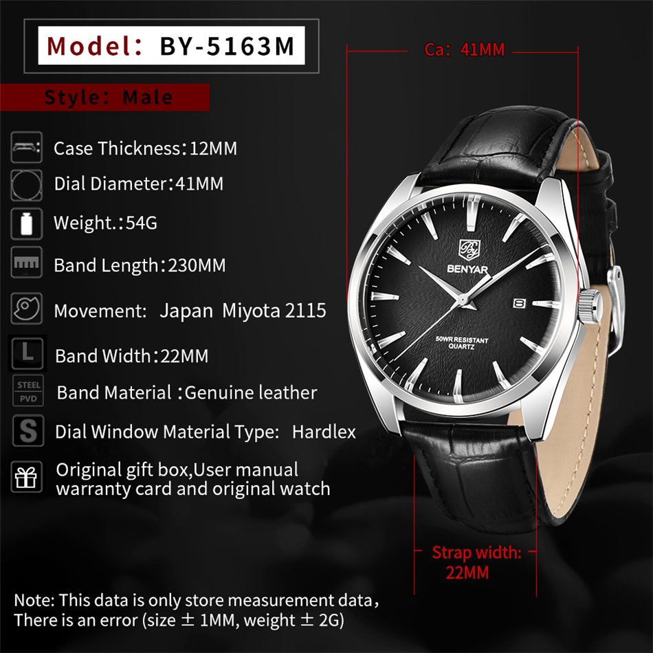 Benyar 5163 Top Brand Luxury M - Luxury Watch Exhibition review and price
