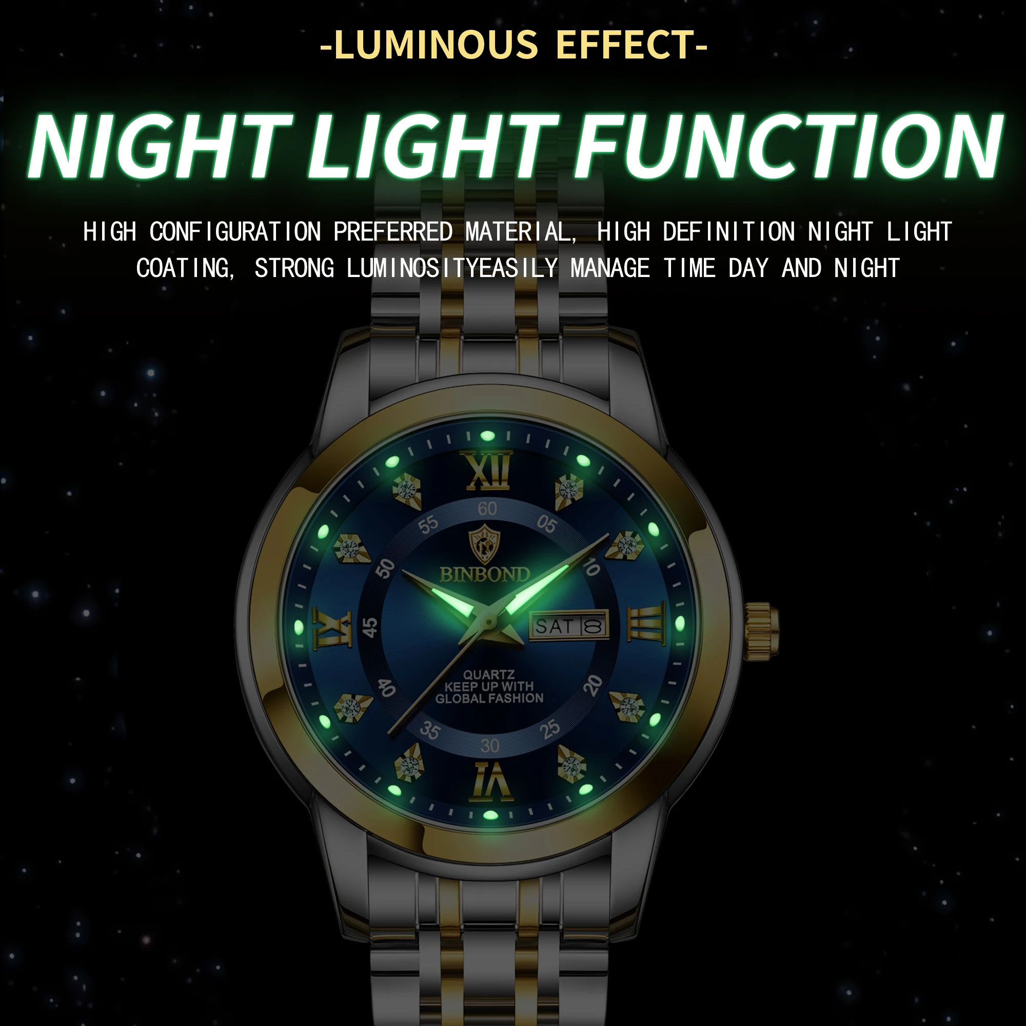 BINBOND B7169 Top Brand Luxury - Luxury Watch Exhibition review and price
