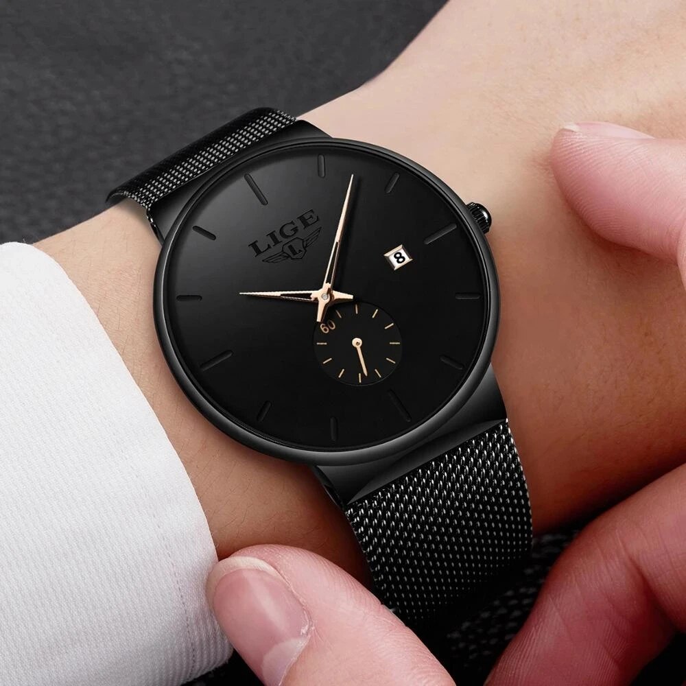 LIGE Fashion Mens Watches Top  - Luxury Watch Exhibition review and price