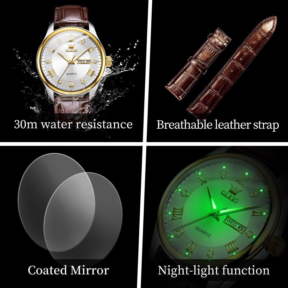 OLEVS Couple Watch Luxury Bran - Luxury Watch Gift For Her review and price