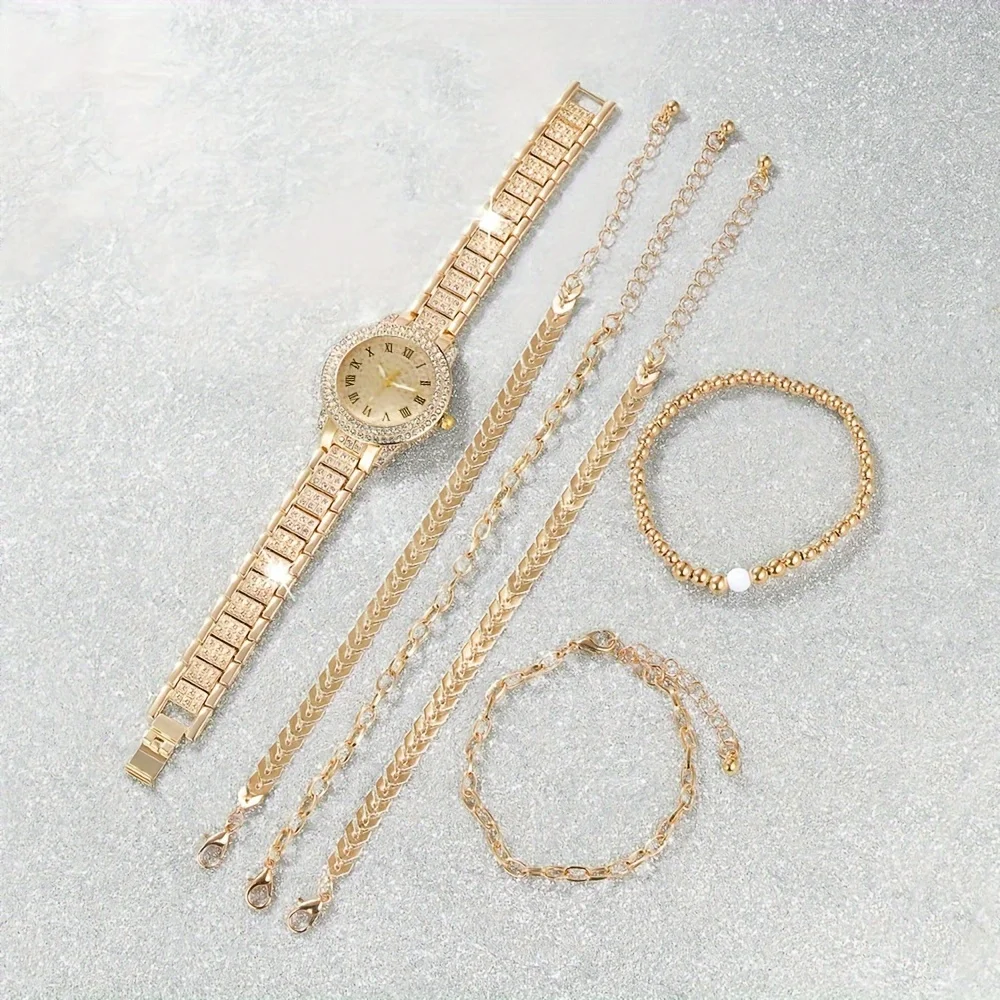 6pcs/set Women's Luxury Rhines - Luxury Watch Gift For Her review and price