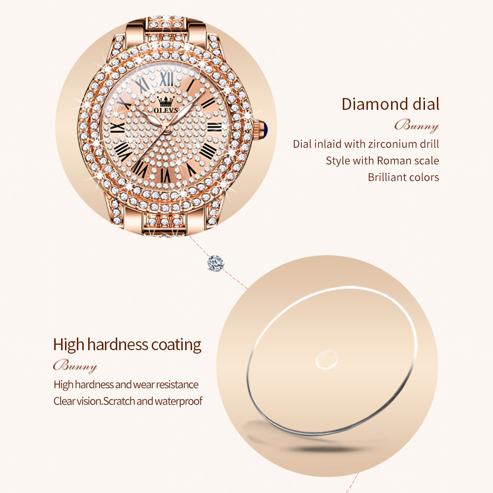 OLEVS 9943 Luxury All Diamond  - Luxury Watch Diamond review and price