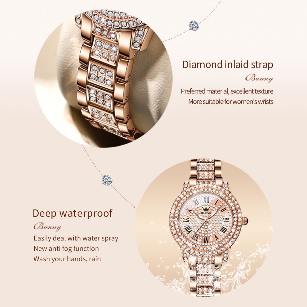 OLEVS 9943 Luxury All Diamond  - Luxury Watch Diamond review and price